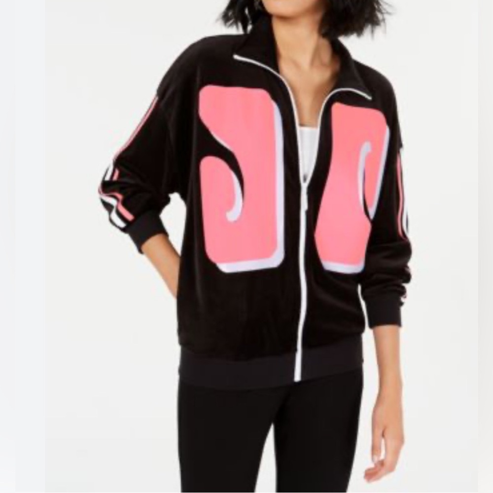 Juicy Couture Black Label Graphic Pink Black Track Jacket S Women’s 1989